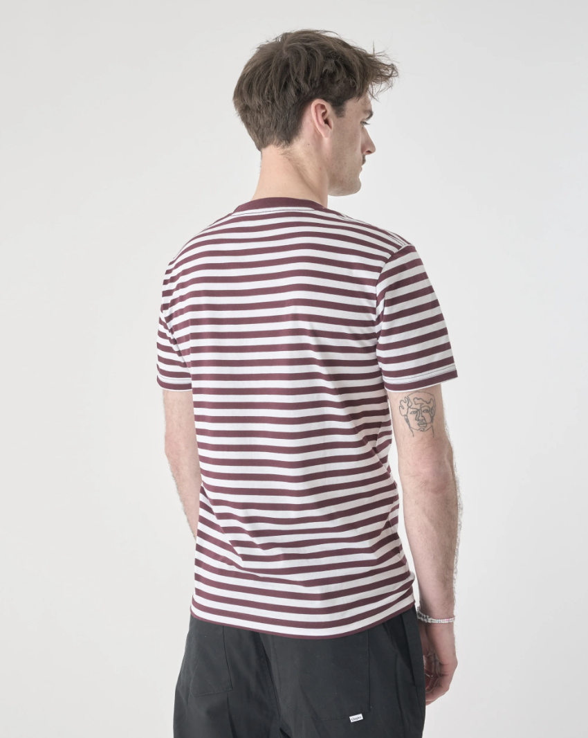 Cleptomanicx Ligull Winetasting Stripe Tee T-Shirt Herren gestreift